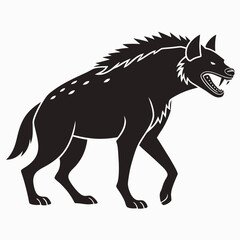 Hyena silhouette icon vector