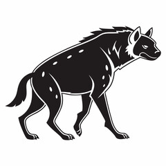 Fototapeta premium Hyena silhouette icon vector