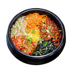 Korean cuisine delight beautiful bibimbap food photography