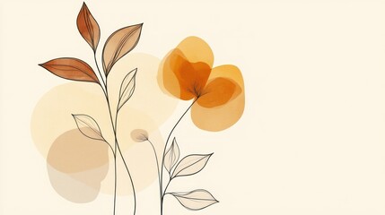 Delicate Floral Illustration with Soft Colors