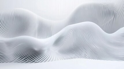 Abstract White Wavescape