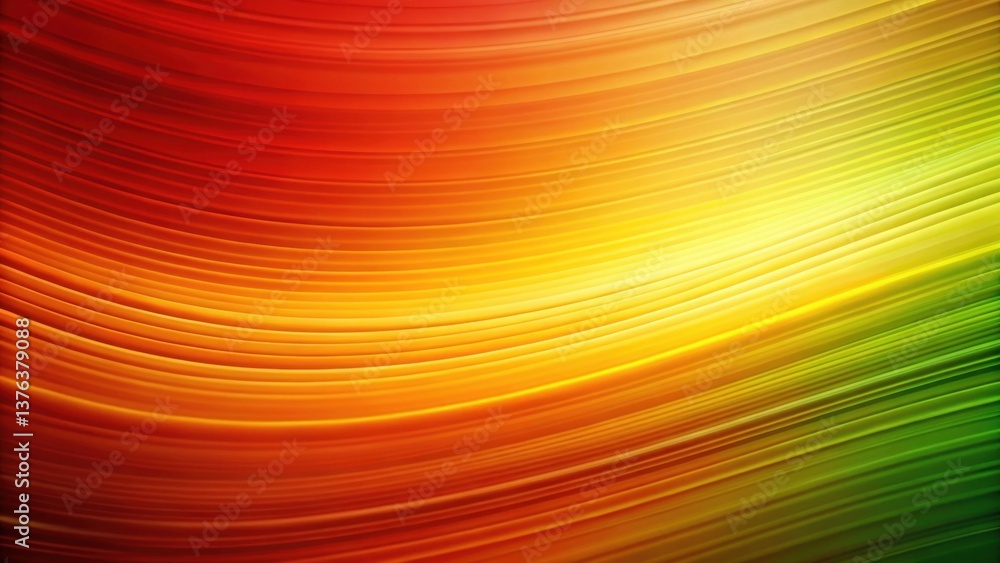 Poster Abstract Vibrant Hues A Dynamic Composition of Curving Lines in a Spectrum of Warm and Cool Tones