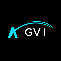 GVI creative minimalist letter logo.	