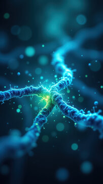 A detailed illustration of a DNA strand with glowing green spots, symbolizing genetic code and mutation, often associated with GLP-1 peptides.