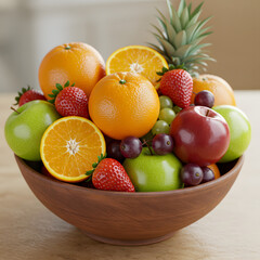 Bowl with fruits 