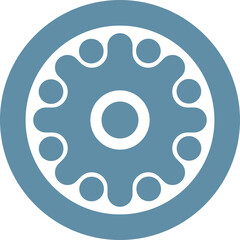 Blue Gear Icon