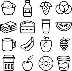 Breakfast Icons Vector Art