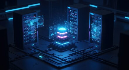 Data Cube Server Room Glow.