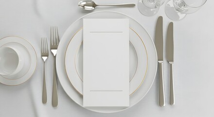 Elegant Dinner Menu Mockup.