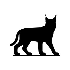 Lynx vector icon silhouette vector flat illustration design.