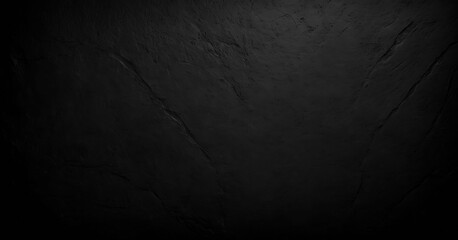 Naklejka premium Blank black texture surface background, dark corners