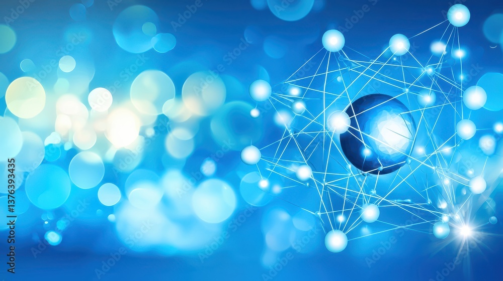 Poster dynamic quantum mechanics visualization digital space infographic abstract environment aesthetic des