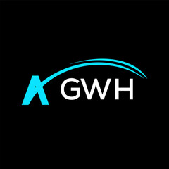 GWH creative minimalist letter logo.	