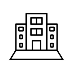 Real Estate icon illustration in line and black style. Perfect for website mobile app presentation. Suitable for any user interface and user experience