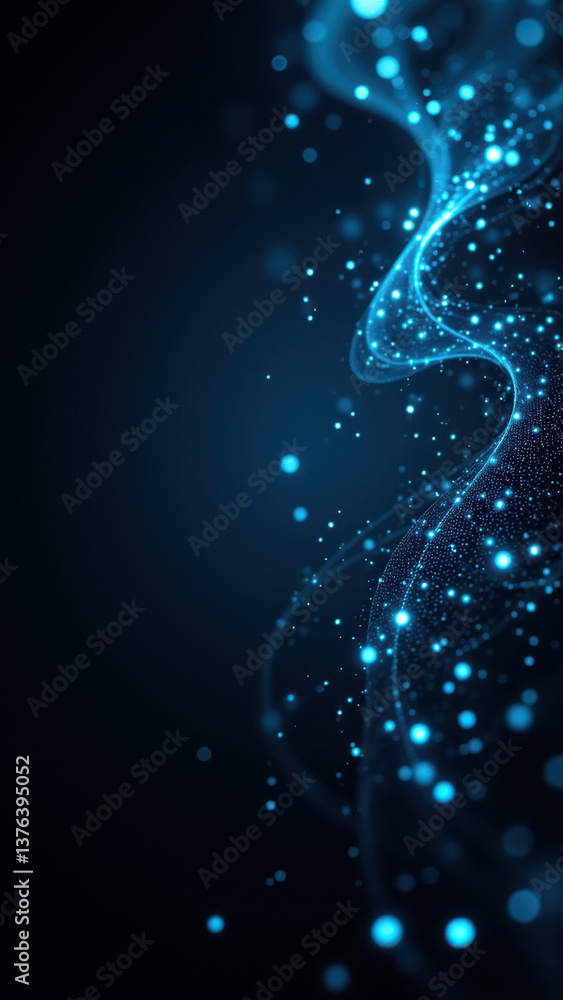 Poster dynamic glp-1 related medical or scientific concept with a visually appealing dark blue background f