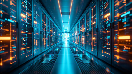 Obraz premium Futuristic Data Center