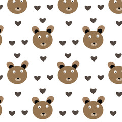 Fototapeta premium seamless pattern with teddy bear