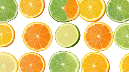 Obraz premium citrus seamless pattern