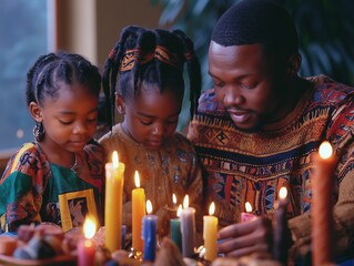Joyful Family Gathering: Celebrating African Heritage and Unity With Candle Lighting Ritual
