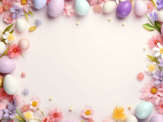 Fototapeta premium frame of easter eggs