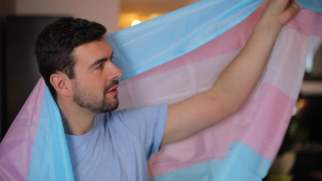 Human being supporting the trans movement with solidarity