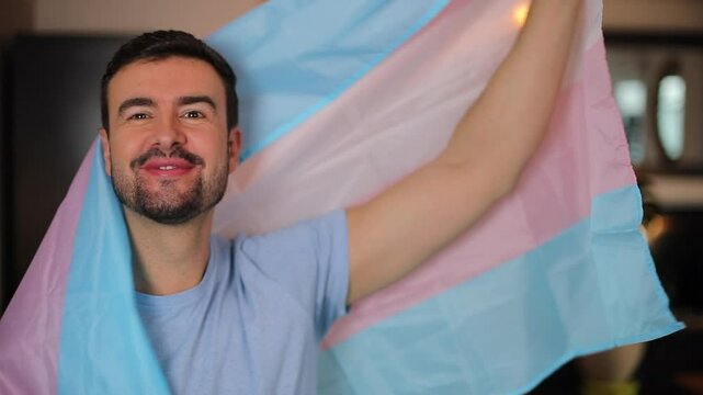 Human being supporting the trans movement with solidarity