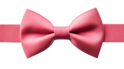 Elegant pink bow tie on a smooth strap suitable for formal wear