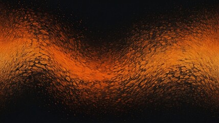 Fototapeta premium Abstract art featuring swirling patterns in vibrant orange and dark hues, evoking energy and movement.