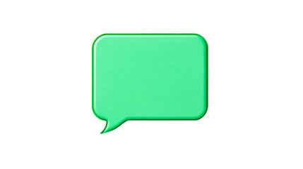 Naklejka premium Green speech bubble with rounded corners on transparent background