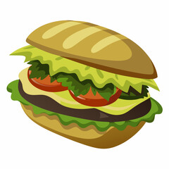 hamburger isolated on white