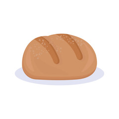 Bread elements vector illustration on white background.