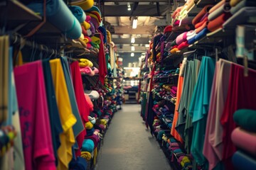 Obraz premium Interior of a textile factory