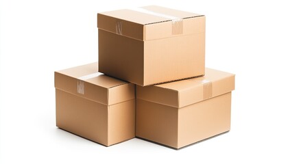Cardboard boxes stacked (2)