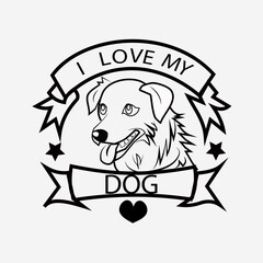 VECTOR ART OF MY LOVING DOG