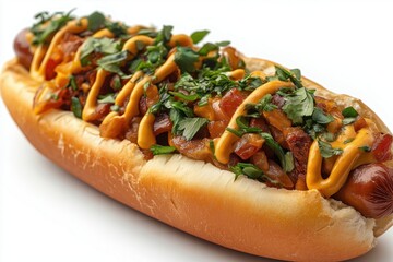 Hot dog isolated on white background