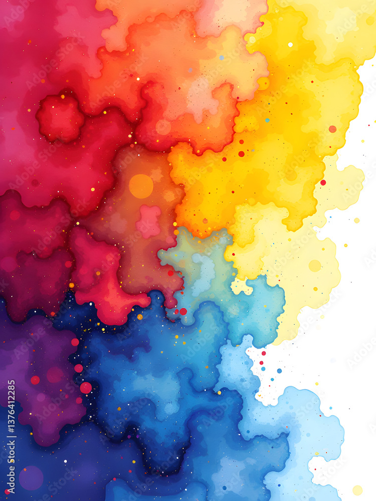 Aufkleber A Vibrant Abstract Background Adds An Artistic Touch To Various Mediums And Designs With Its Unique Color Palette And Text
