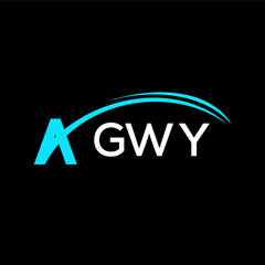 GWY creative minimalist letter logo.	