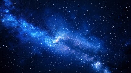 Obraz premium Observing Milky Way Galaxy Deep Space with Stars Shining Brightly