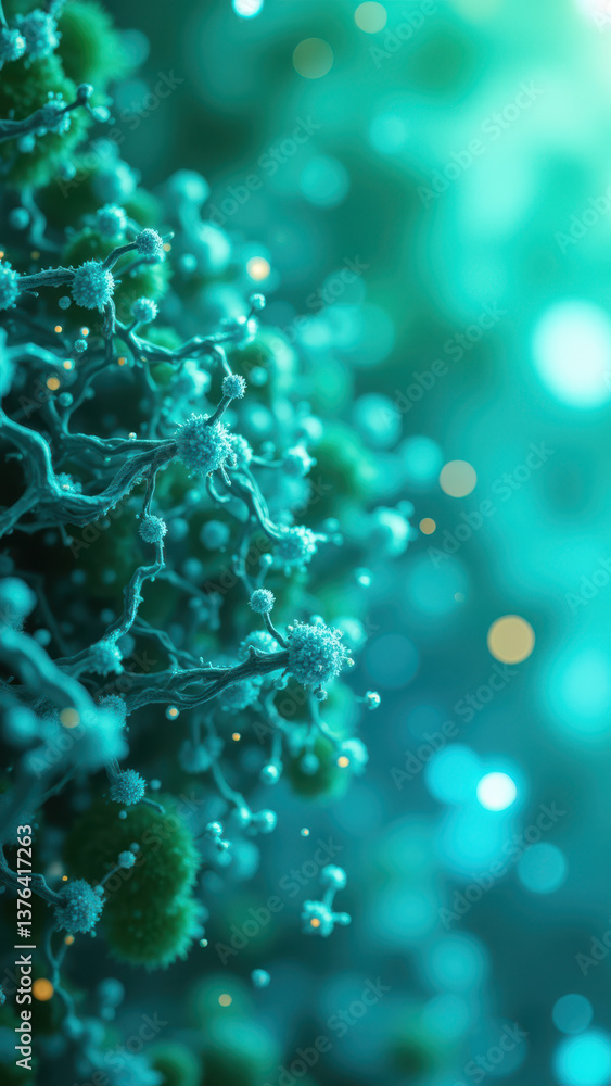 Aufkleber high-resolution microscopic image of cells with visible glp-1 protein, showcasing cellular structure