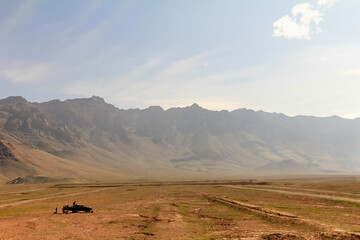Afghan soldiers preparing a shooting range, Kabul Afghanistan.