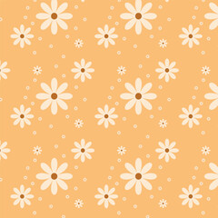 vector seamless pattern with flowers