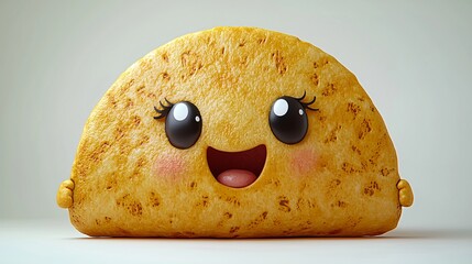 Happy Fried Pastry Cartoon Character Illustration of excellence in splendor beyond compare with grace