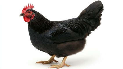 Fototapeta premium Dark fowl on white background
