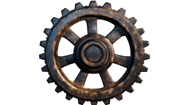 old rusty gear wheel