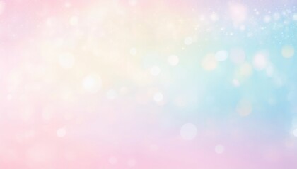 Soft pastel hues blending with sparkling bokeh, generating luminous glitter effect and ethereal mood for festive graphic design backgrounds
