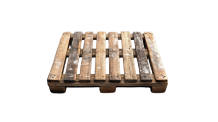 wooden box isolated on white