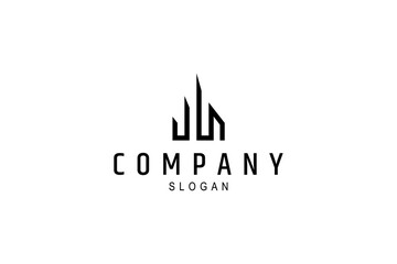 city ​​building logo in simple design