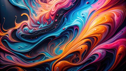 Fototapeta premium Abstract Swirling Vibrant Hues A Symphony of Color and Motion in Fluid Dynamics