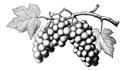 Obraz premium PNG Grape grapes black white.