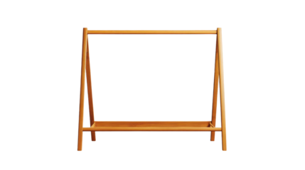wooden easel isolated on white